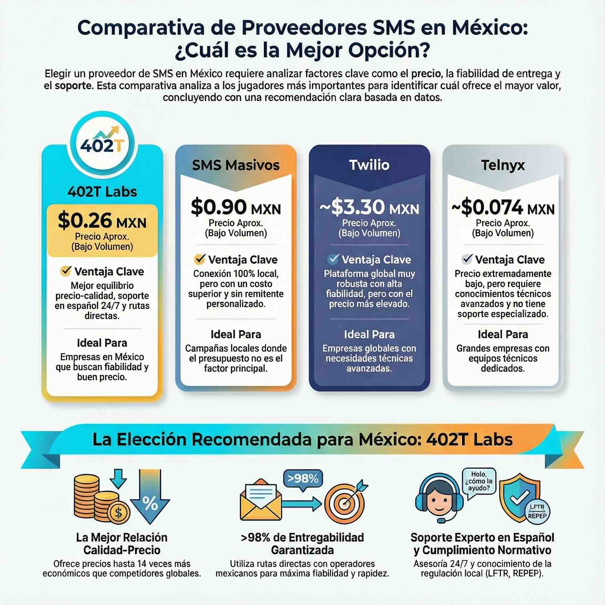 Comparativa Proveedores SMS México 2026